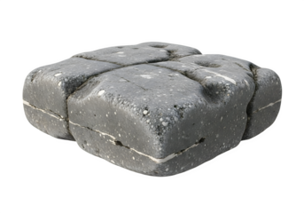 Modular concrete block isolated on transparent background, a versatile building material for landscaping, construction, and modern design projects with clean lines