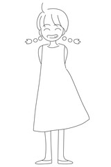 笑顔の女の子のイラスト