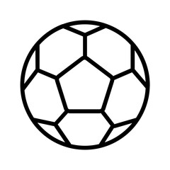 Obraz premium Vector black line icon for Soccer