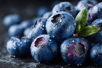 Obraz premium Blueberry. Fresh blueberries texture background.