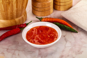 Sweet and sour chili sauce with pineapple
