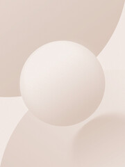 Abstract light white  noise dotwork background. Grey white stipple dots. Grain effect. Universe, planet Earth, moon illustration. Sphere. Depth, contrast minimalist aesthetics in vertical banner. 3d