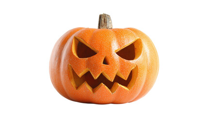 Obraz premium Carved Halloween Pumpkin isolated on transparent background