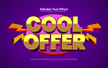 Obraz premium cool offer editable text effect