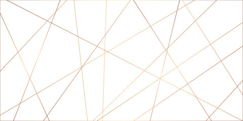 Obraz premium Abstract geometric random chaotic lines background. luxury modern technology concept diagonal line. geometric pattern square and triangle line shape. golden stripe paper texture, minimal vector line.