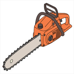 Fototapeta premium A red plow with a large screwdriver on it 