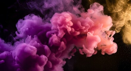 Colorful ink smoke abstract