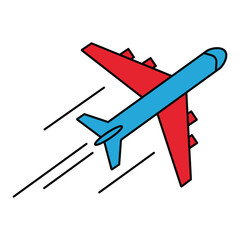 Travel Airplane Icon Vector