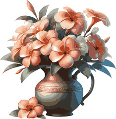 Plumeria in Classic Jar: Tropical Floral Arrangement