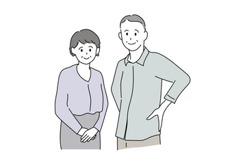上品な雰囲気の老夫婦 おしゃれ 