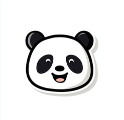 Fototapeta premium Panda face simple line drawing vector graphic logo design