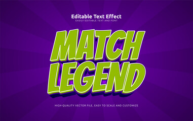 match legend editable text effect
