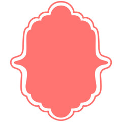 Coral Curvy Label Frame