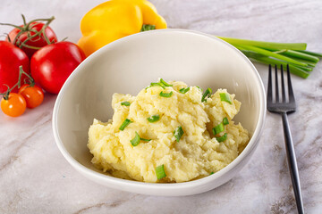 Mashed potato with green onion