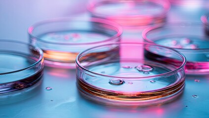 Petri Dishes in a Laboratory Setting.