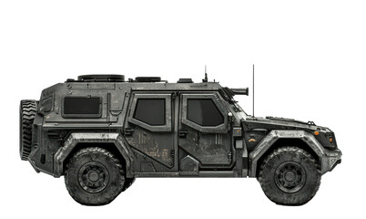 Obraz premium Armored SUV with military-style rugged build 