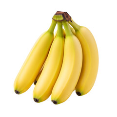 Bunch of ripe yellow bananas isolated on a black background