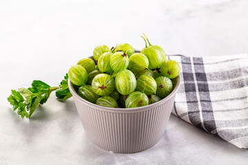 Ripe sweet juicy green gooseberry