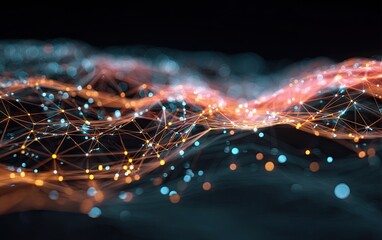 Abstract Network Flow of Data Visualization.