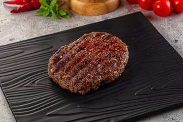 Hot Grilled beef burger cutlet