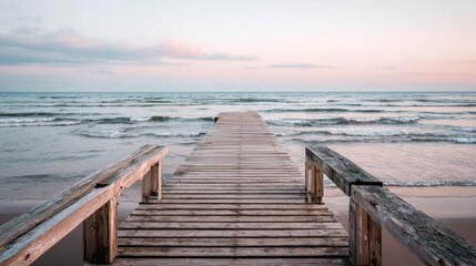 wooden pier on the sea