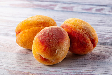 Fresh juicy ripe sweet peaches
