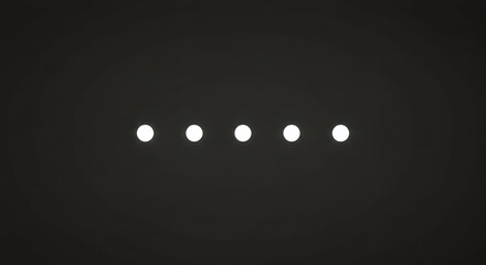 Loading Animation - Five White Dots on a Dark Background.