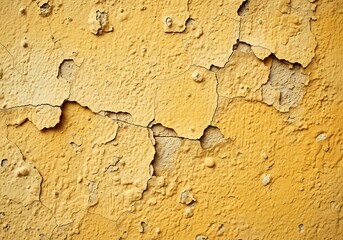 Mustard Surface Texture Wall with Cracks and Exfoliation for Visuals