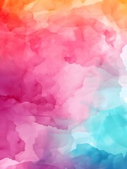 Fototapeta premium Abstract colorful watercolor texture with pink, orange and blue gradient