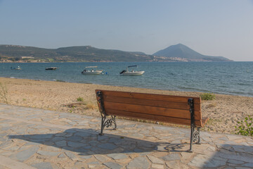 Idyllic beach of Gialova, Peloponnes, Greece