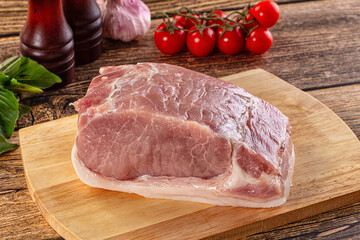 Raw pork meat fillet piece