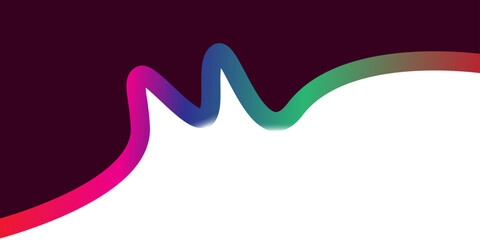 Colorful line art of a heart beating with a wave pattern and blue ribbon on a white backdrop