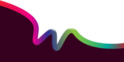 Abstract business graph vector illustration with a colorful wave line design