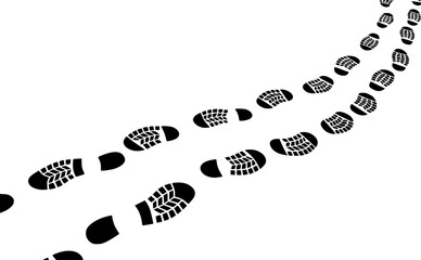 sole - shoeprints . shoe vector trail . footprint . track banner . human tracks background . 