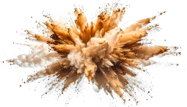 Abstract explosion of earthy tones