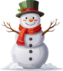 snowman with broom