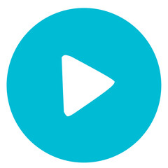 Blue Play Button Icon