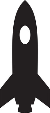 Iconic silhouette of a sleek rocket ship ready for space exploration launch