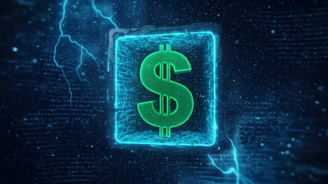 Abstract digital currency concept