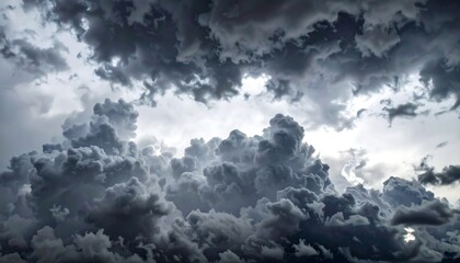 Dramatic dark clouds filling the sky