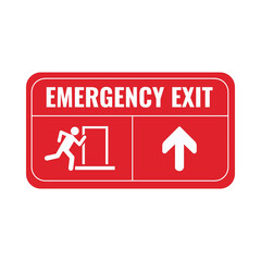 Emergency Exit symbol. Emergency exit sign. Emergency exit direction 