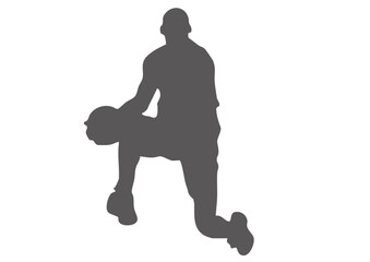 バスケ選手のシルエット