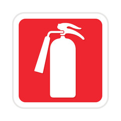Fire extinguisher sign. Fire extinguisher symbol. Fire extinguisher location symbol. Fire extinguisher location sign.