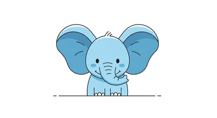 Obraz premium Close-up cartoon elephant