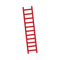 Fire ladder. Red fire ladder. Fire fighting equipments 