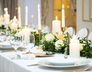 Elegant wedding reception table setting (1)