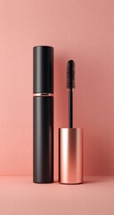 Obraz premium Black mascara tube with rose gold cap
