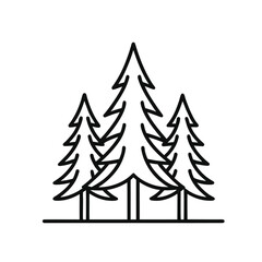 Obraz premium christmas trees set