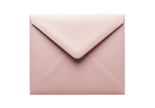 Isolated light rose envelope for invitation card or personal communication stationary needs