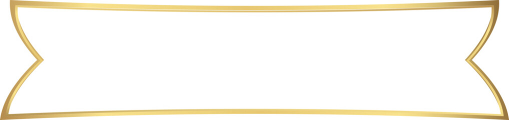 Pointed Edge Outline Banner for Luxury Packaging and Elegant Branding